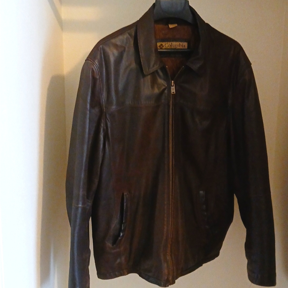 Columbia sports wear company leather jacket